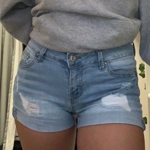 Light Wash Forever 21 Jean Shorts